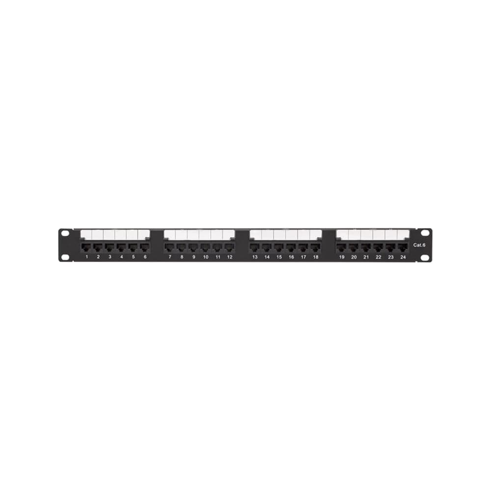 Патч-панель EKF teracom pro 19'' cat.6 1u неэкранированная utp 24 порта rj-45 dual idc TRP-PPNL-6UTP-1U24