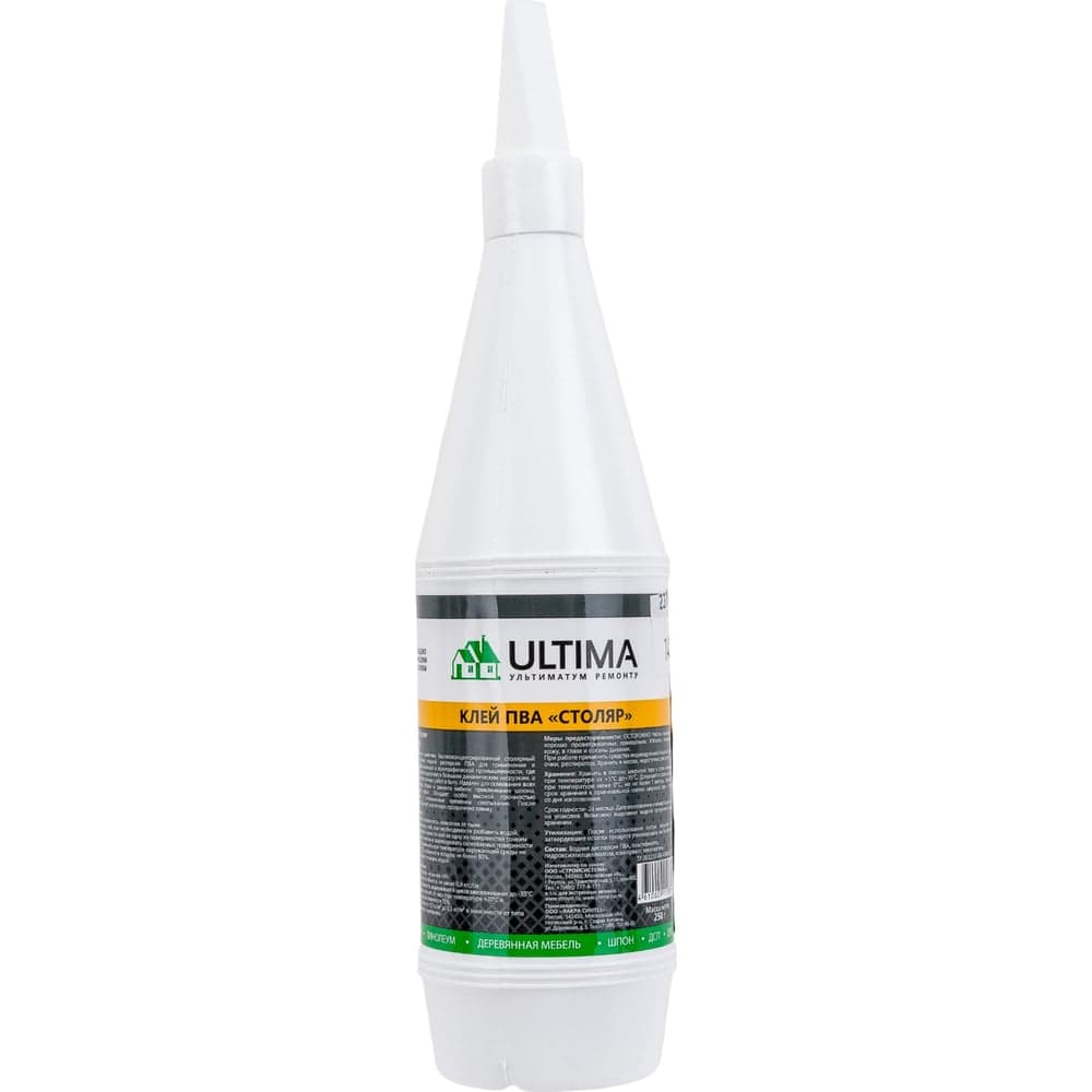 Клей ПВА ULTIMA СТОЛЯР флакон 0,25 кг ULTSTL025