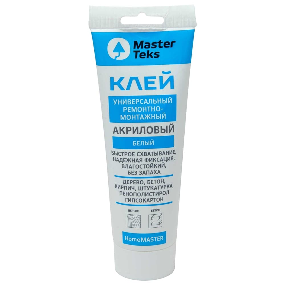 Ремонтно-монтажный клей MASTERTEKS HOMEMASTER акрил. белый 400 г тюбик 12 53424