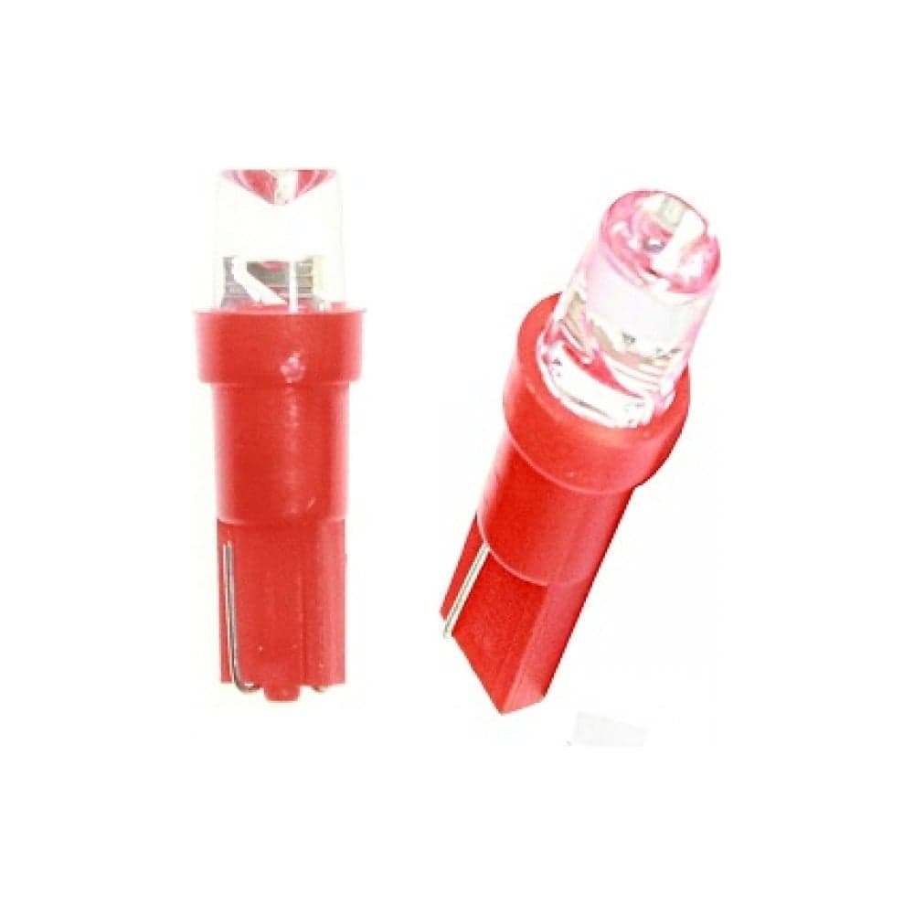 Светодиод Nord-Yada 24 В, T5-01 (1LED)W1,2W Base:W2,0x4,6d 0.24W 0.45 Лм, конус красный 2 шт. в 1 уп. 900445