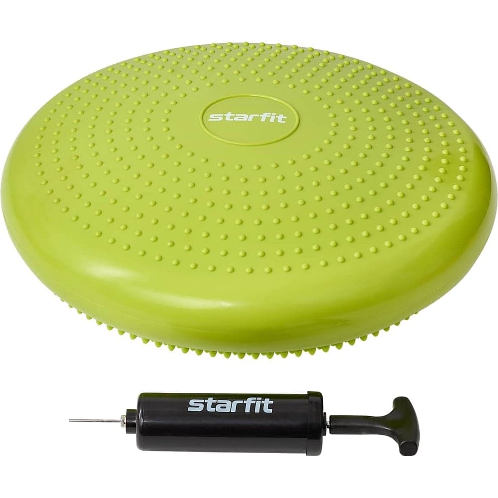 Балансировочный диск Starfit BP-104 с насосом, массажный, лаймовый ЦБ-00002293