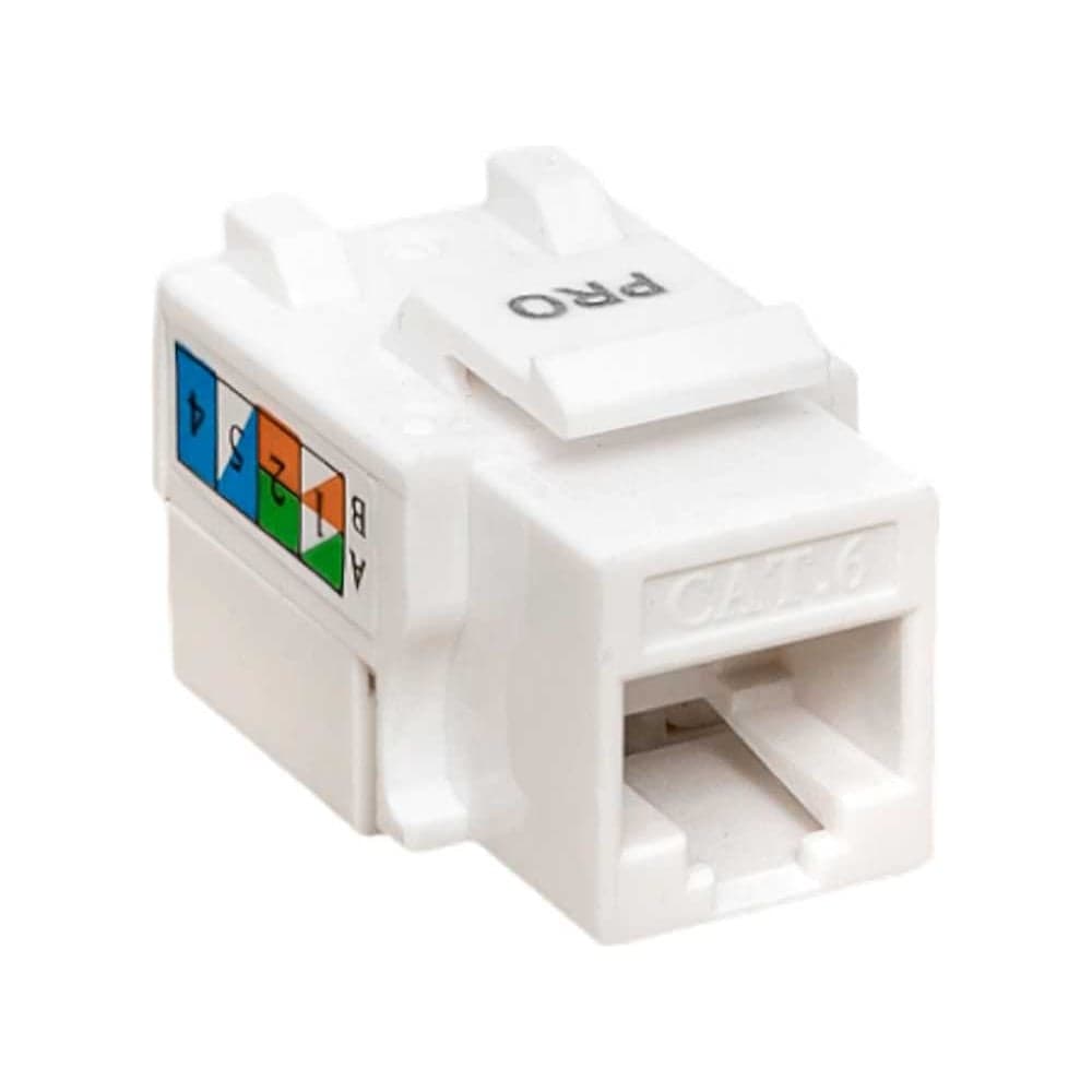 Модуль Keystone EKF teracom pro cat.6 rj-45 неэкранированный 110 idc 90 градусов белый TRP-KSTN-90D-6UTP-WH