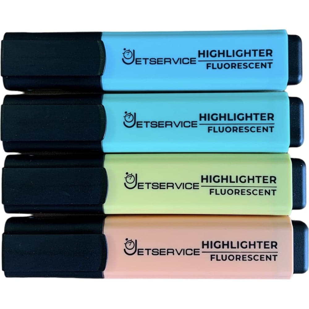 Набор текстовыделителей Jetservice Pastel Fluores 4 цвета, 1-5 мм JS-345/4