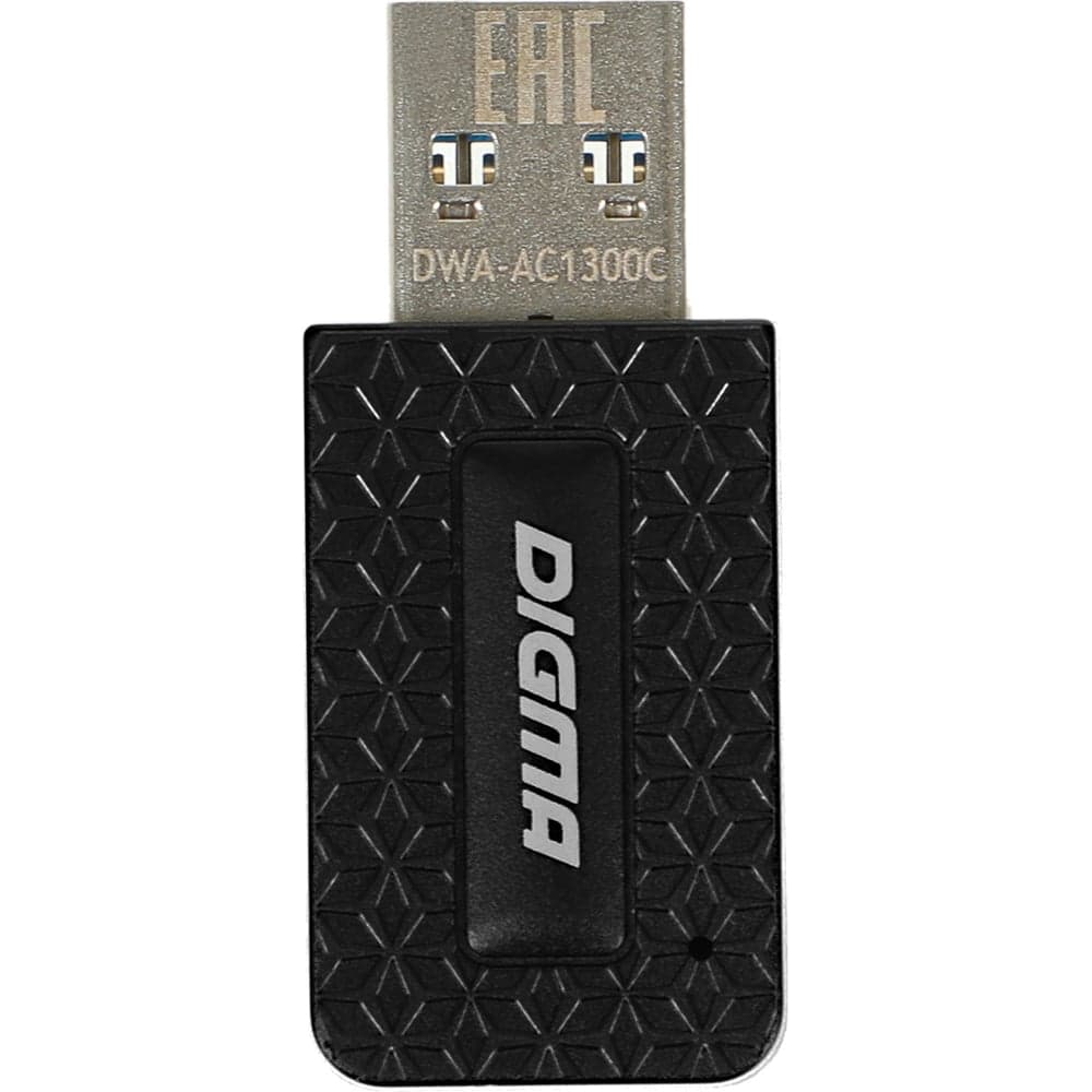 Сетевой адаптер DIGMA Wi-Fi DWA-AC1300C AC1300 USB 3.0 (ант.внутр.) 1ант. (упак.:1шт) 1725760
