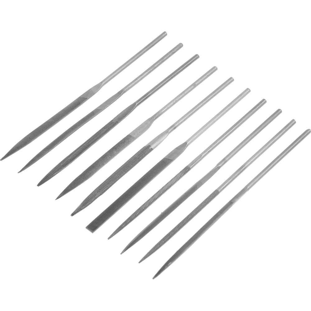 Набор надфилей ЛОМ металлические рукоятки, 60x140x3 мм, 10 шт. 4774273