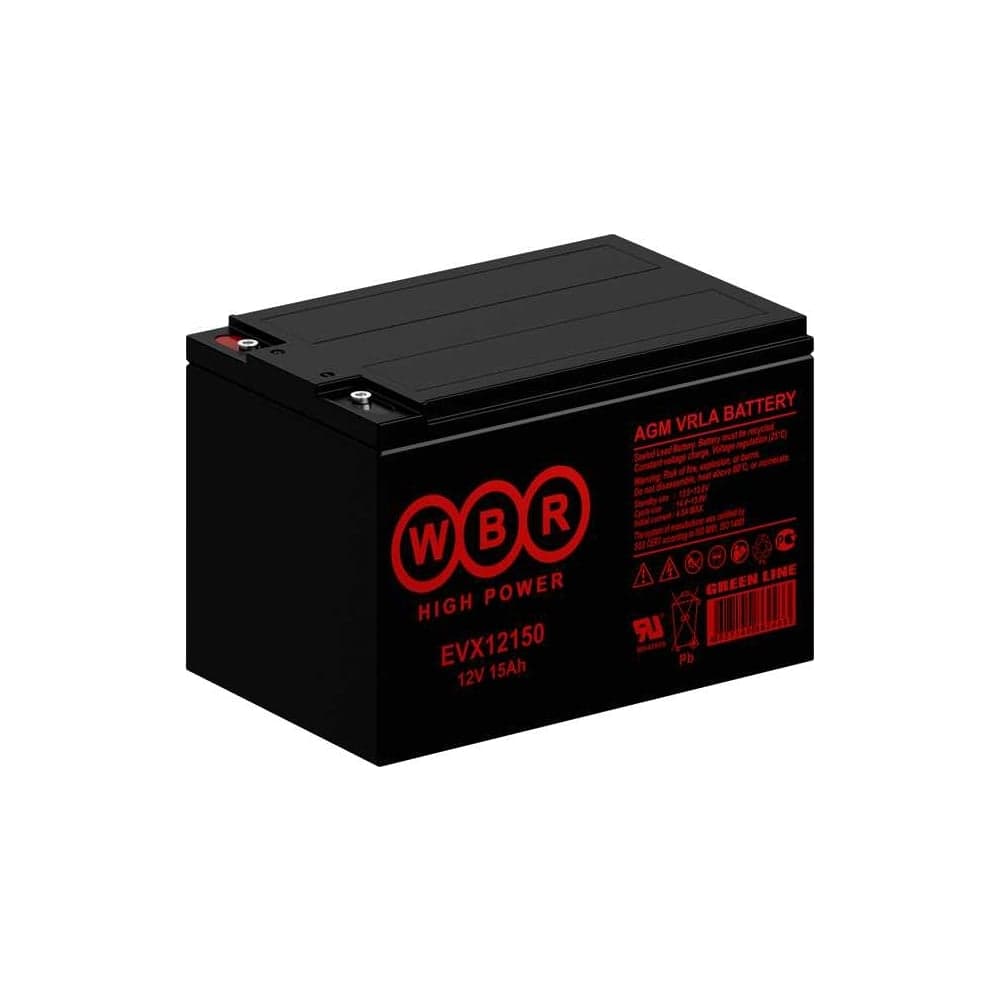 Аккумулятор тяговый WBR EVX12300S 12В, 15 Ач УТ-00001300