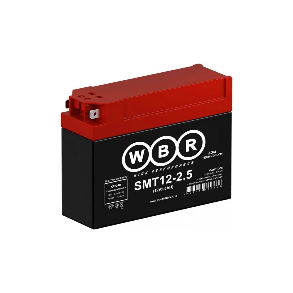 Мото аккумулятор WBR SMT12-2.5 12В, 2.5 Ач УТ-00001175