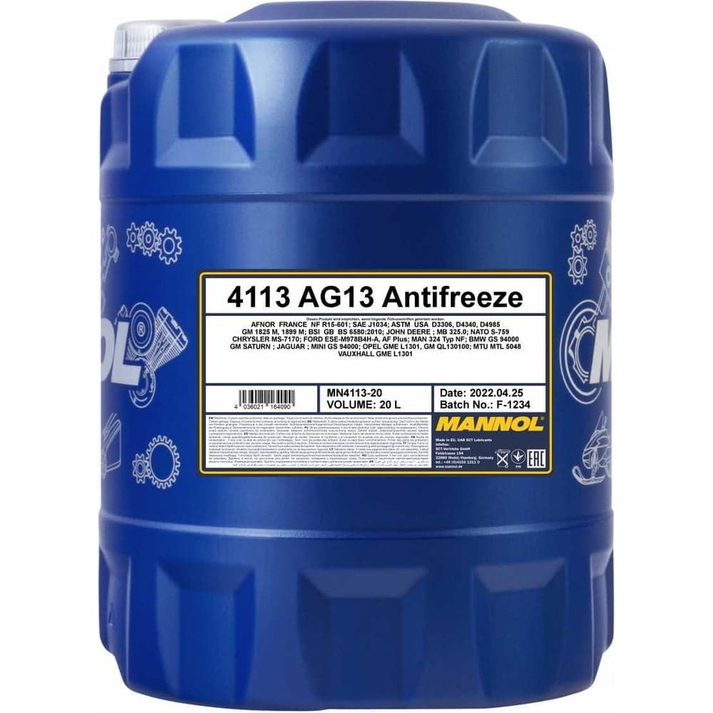 Антрифриз-концентрат MANNOL ANTIFREEZE AG13 HIGHTEC зеленый, 20 л 2057