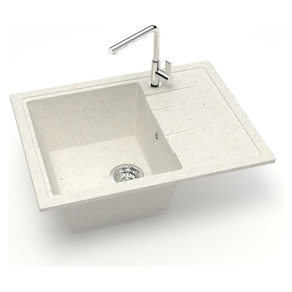 Мойка AQUADREAM матовая 150/Q7 хлопок прямоугольная с крылом AQ150Q007