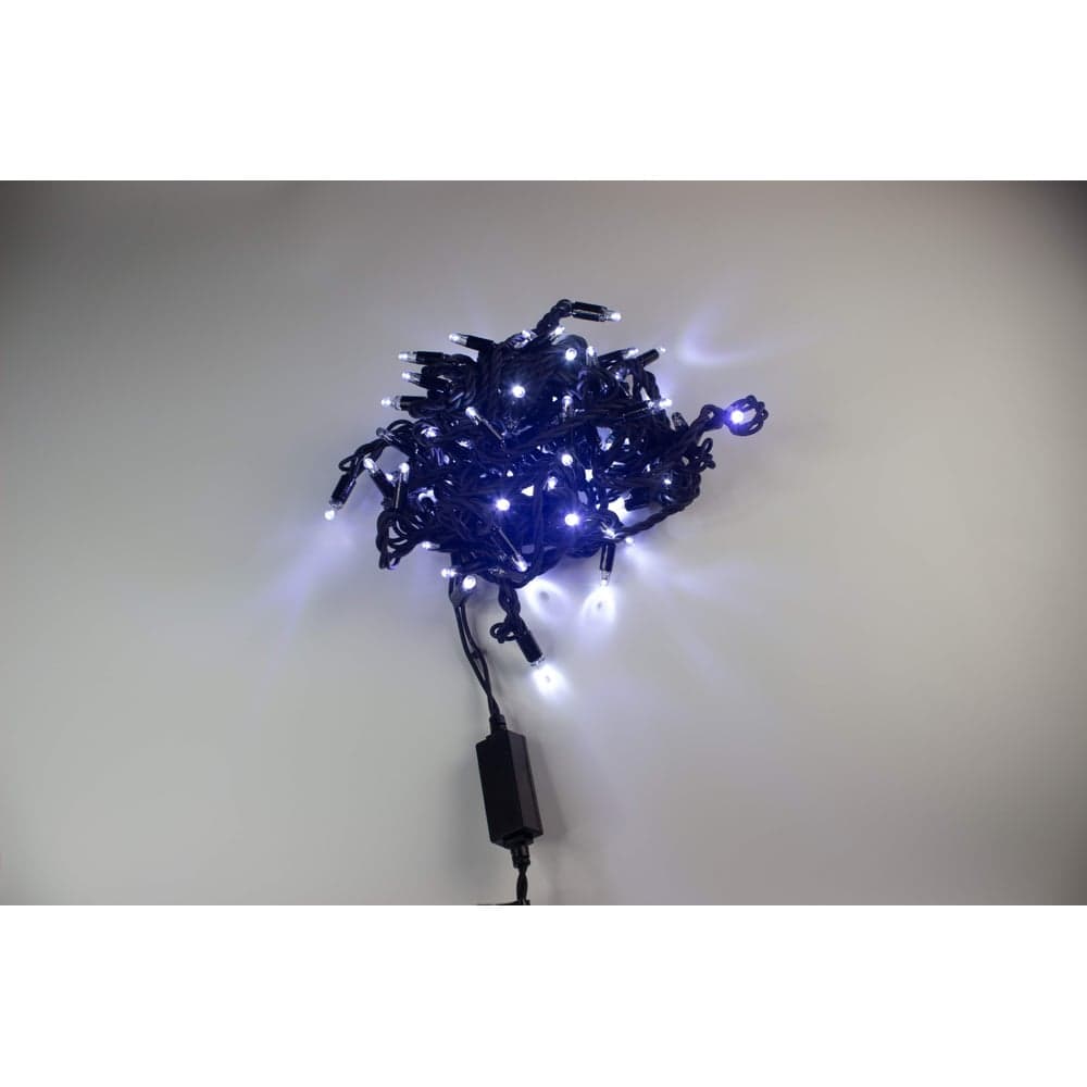 Гирлянда TEAMPROF Нить 10 м, 24В, флэш, БЕЛЫЙ, черная резина TPF-S10CF-24V-RB/W