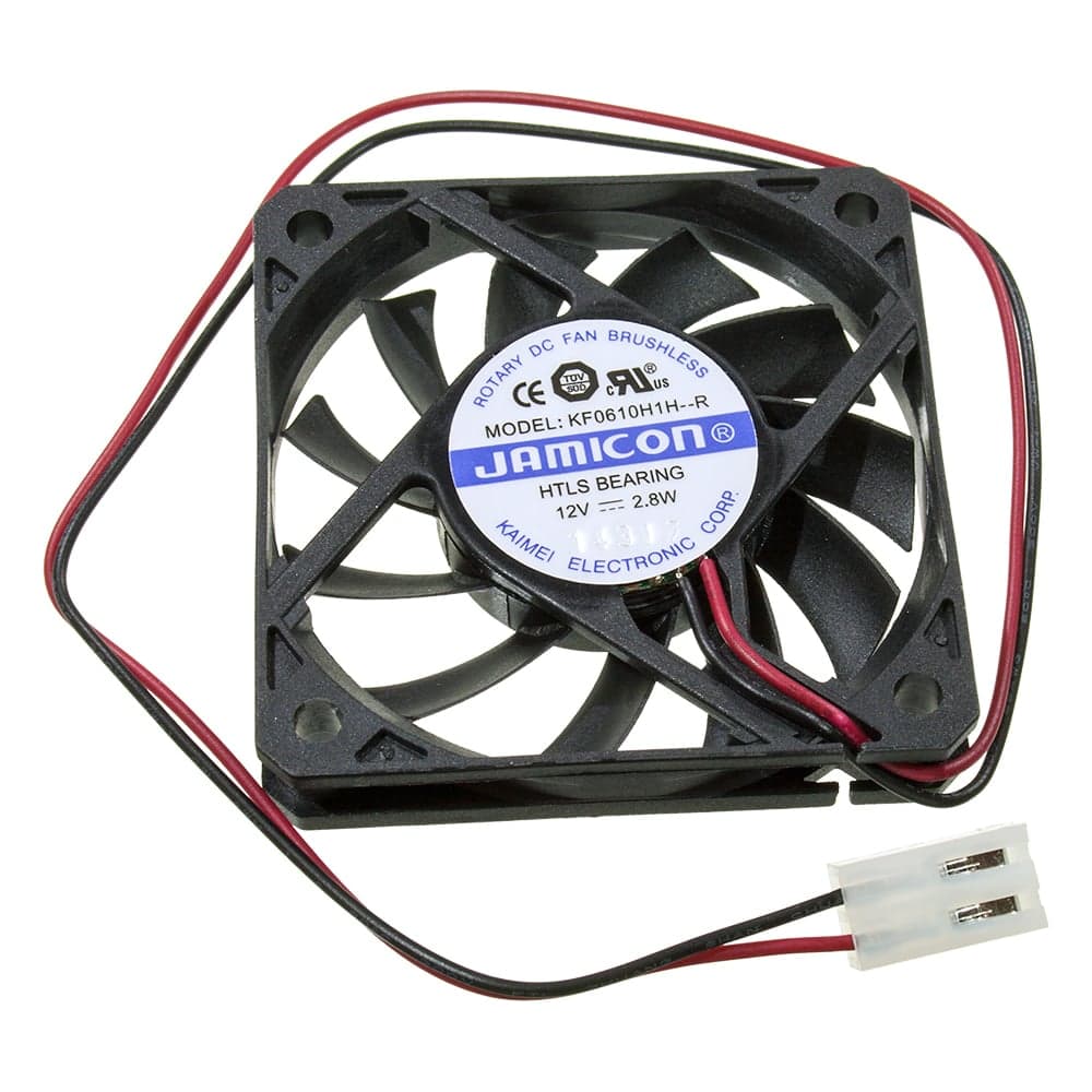 Вентилятор JAMICON KF0610H1H--R с 2 контактным разъемом MOLEX 5239-2(PHU-2) (60x60x10) CFM21.23/dBA36 С00040279