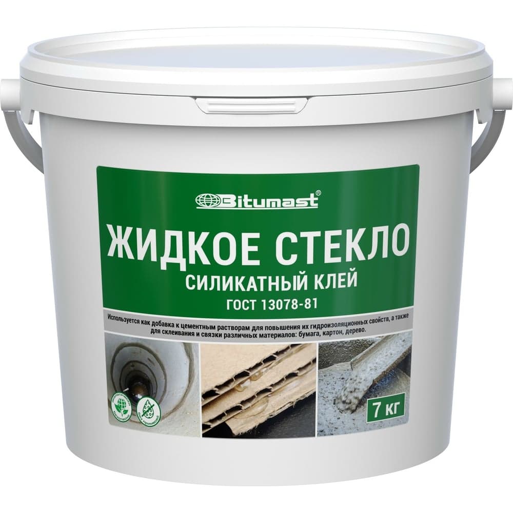Жидкое стекло, 7 кг Bitumast 4607952900554