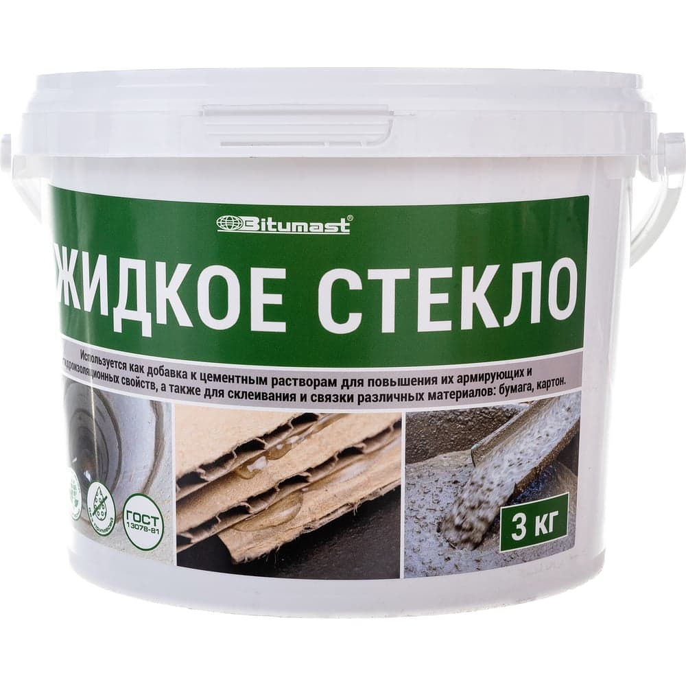 Жидкое стекло, 3 кг Bitumast 4607952900547