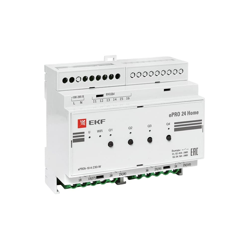 Контроллер удаленного управления EKF ePRO 24 6входов\4выхода 230В WiFi Home ePRO-h-10-4-230-W