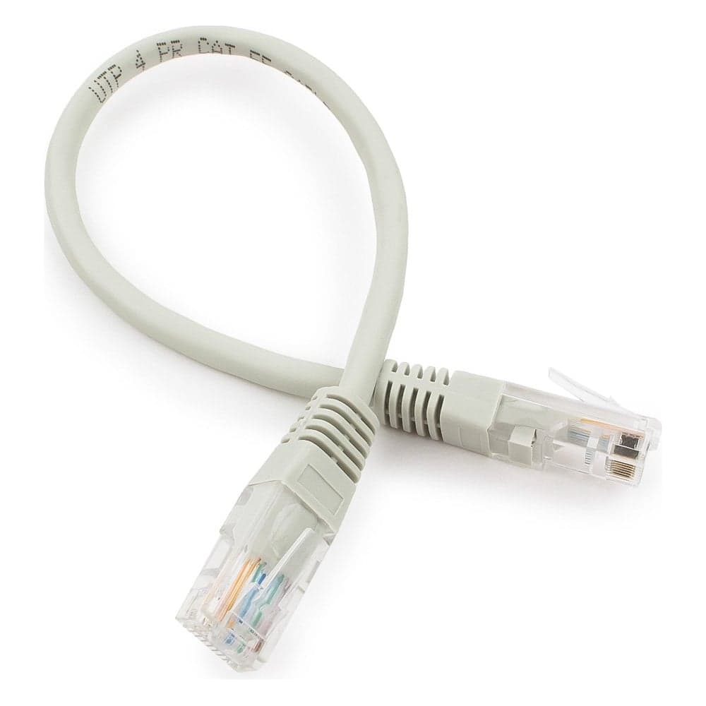 Медный патч-корд Cablexpert UTP кат.5e, 0.25м, литой, многожильный серый PP10-0.25M