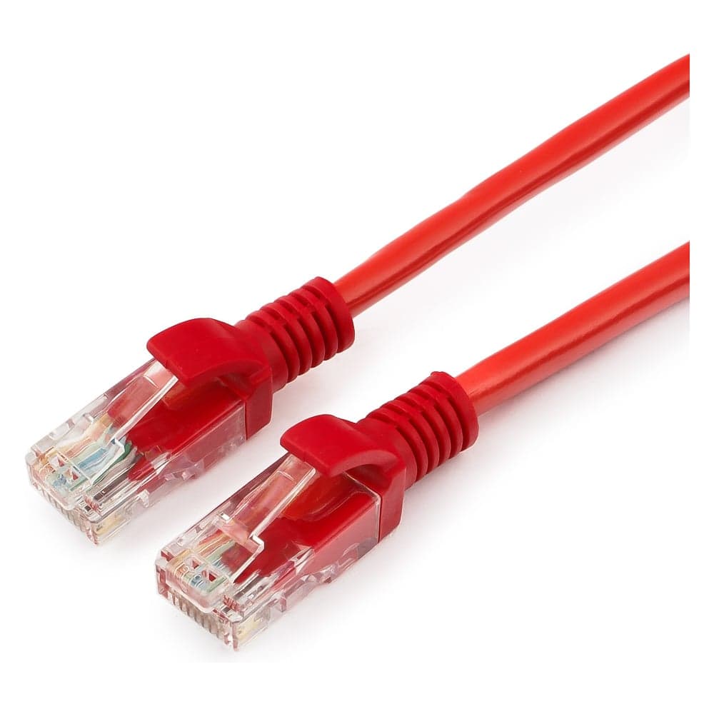 Патч-корд Cablexpert UTP кат.5e, 0.5м, литой, многожильный красный PP12-0.5M/R