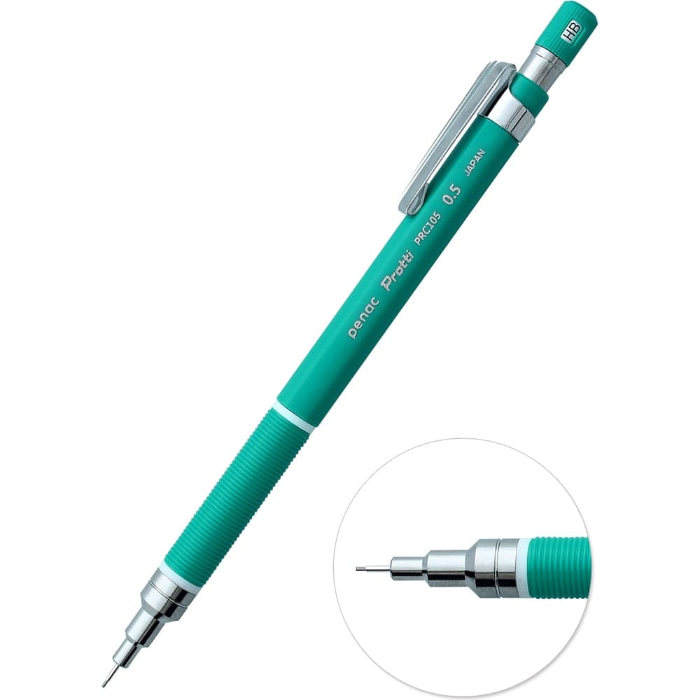 Механический карандаш Penac protti prc 105, 0.5 мм, hb, зеленый, блистер картон MP0105-GR-04/B