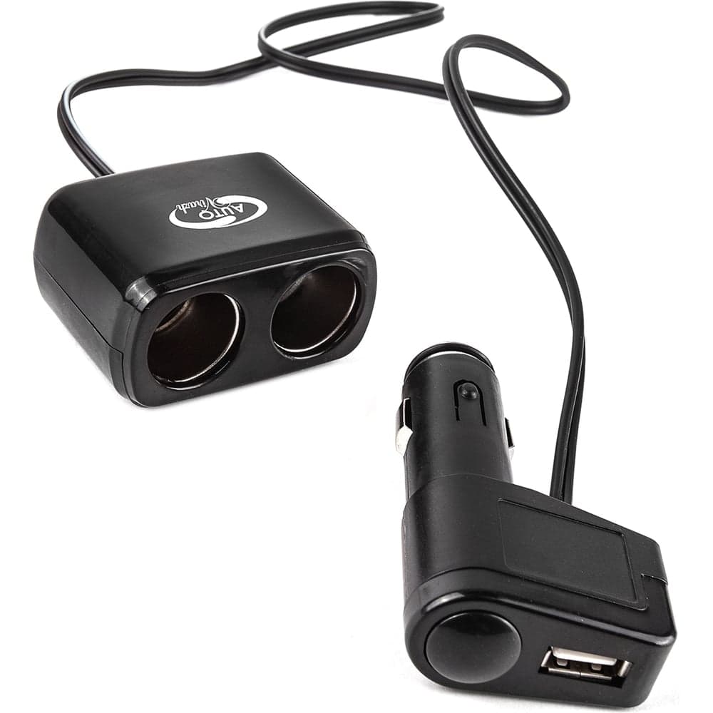 Разветвитель прикуривателя на 2 устройства AUTOVIRAZH 1 выход USB AV-4302