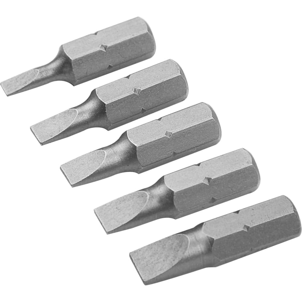 Набор вставок бит торцевых 1/4", Slotted, 3-6.5 мм, 25 мм, 5 предметов TOLSEN 20285