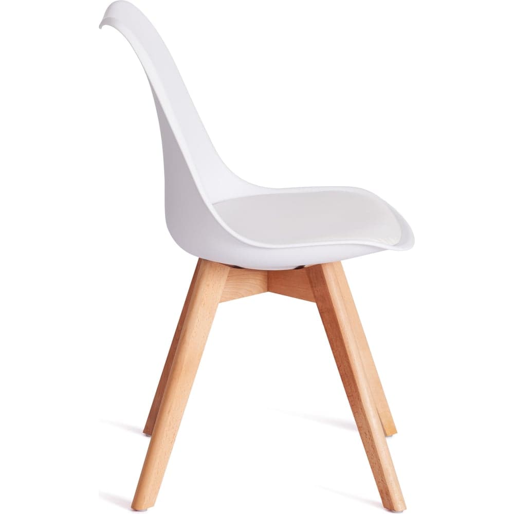 Стул Tetchair Tulip (mod. 73-1) / 1 шт. в упаковке дерево/пластик/экокожа, 47,5x55x80 см, белый 20220 - 2
