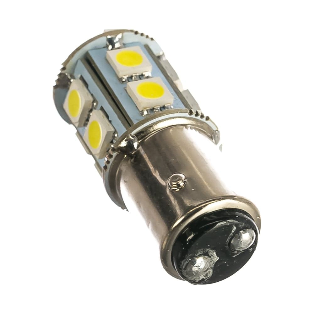 Автолампа MEGAPOWER T20W P27 7W W3x16q 5 SMD MEGA WHITE блистер 360лм 6000K 12V 1 50 57374