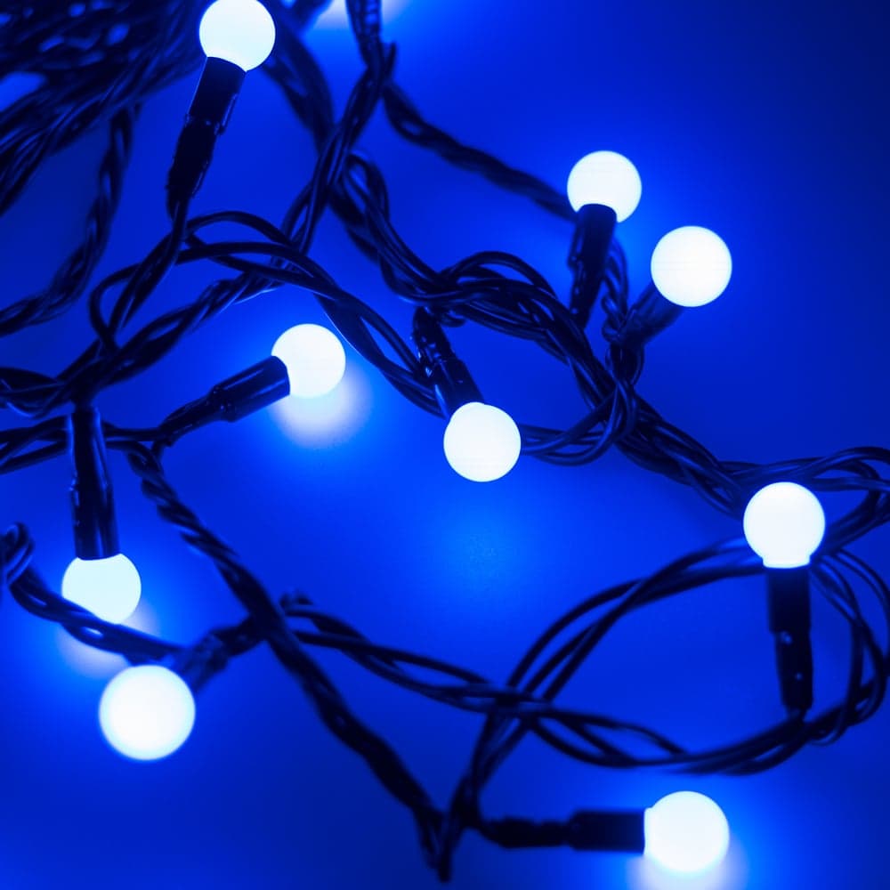 Светодиодная гирлянда Ardecoled ARD-BALL-CLASSIC-D13-5000-BLACK-50LED BLUE 025564