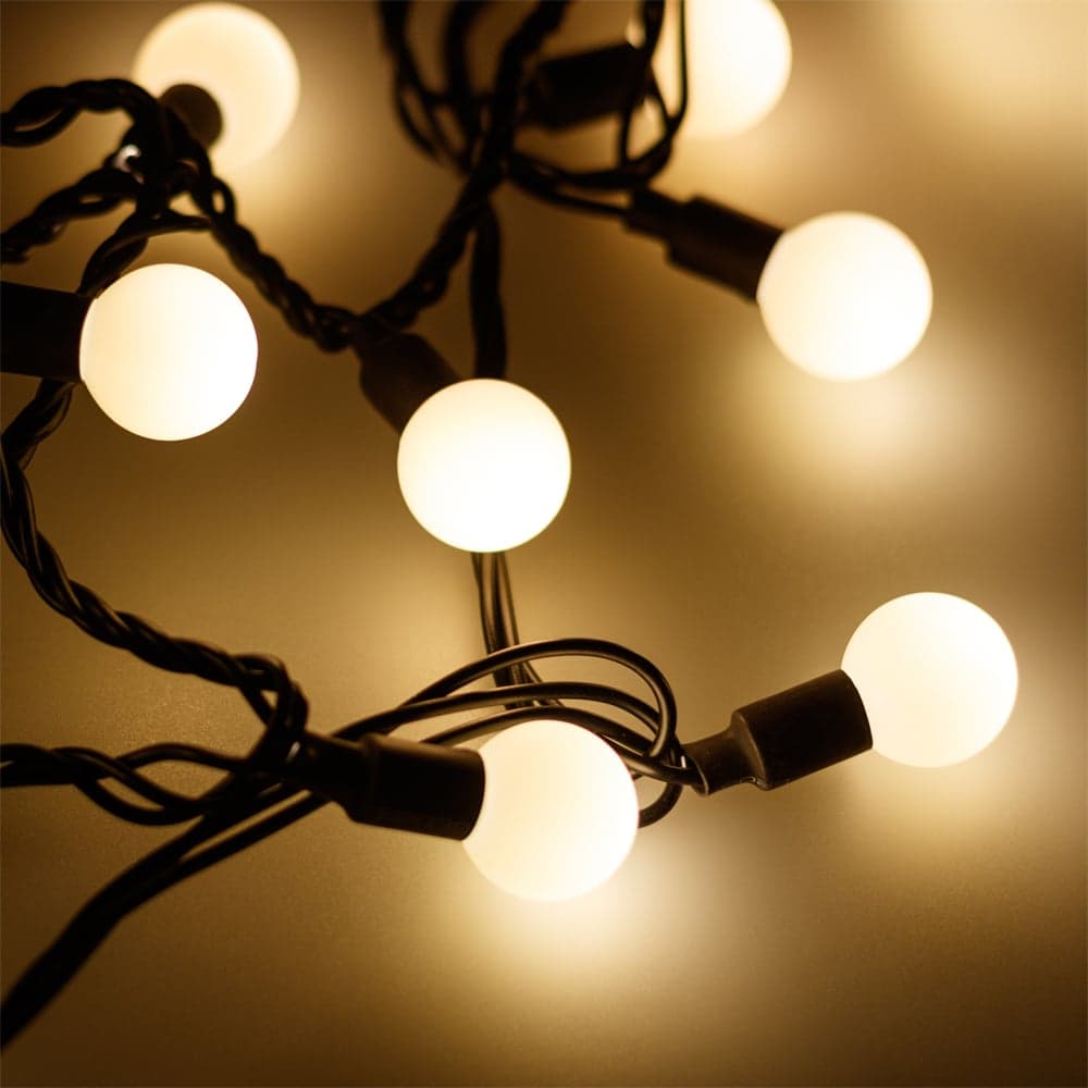 Светодиодная гирлянда Ardecoled ARD-BALL-CLASSIC-D23-10000-BLACK-80LED WARM 025617