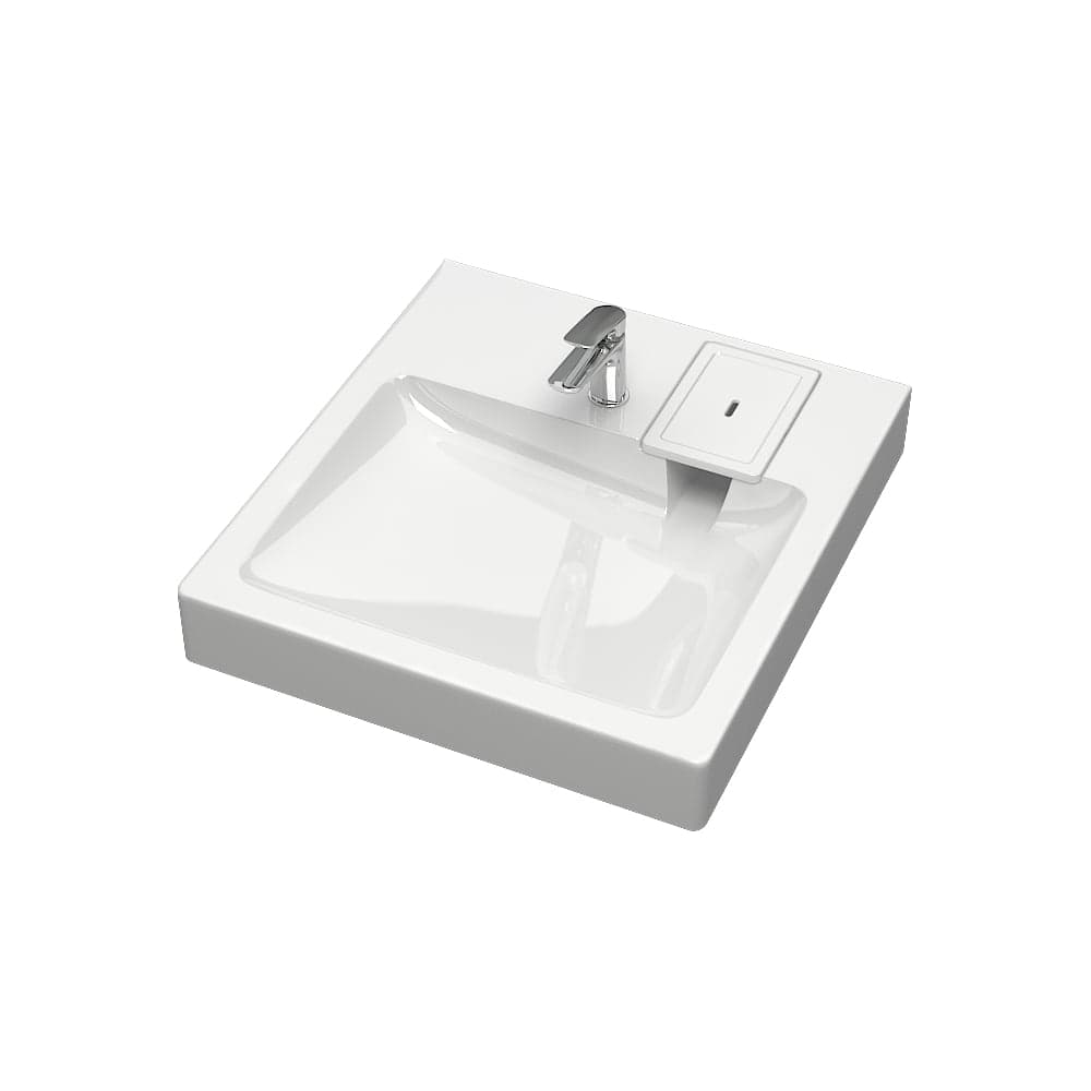 Раковина AQUADREAM Марго V58D1 белая, в комплекте с кронштейнами и сифоном VKA058D001