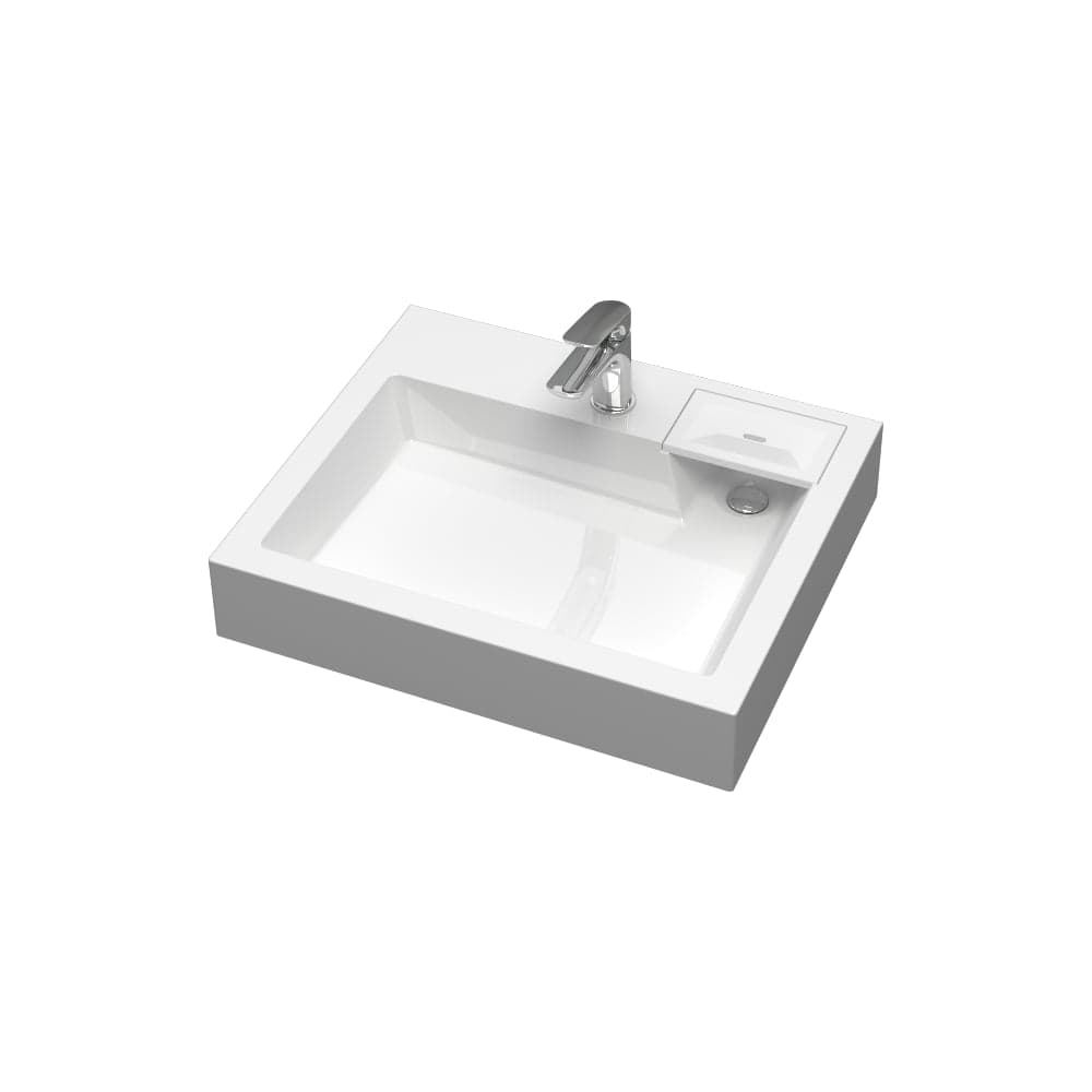 Раковина AQUADREAM Шарм V63D1 белая, в комплекте с кронштейнами и сифоном VKA063D001