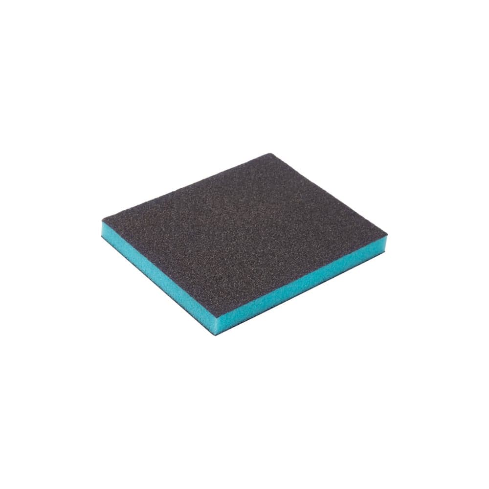 Губка шлифовальная 2-х сторонняя на мягкой полиуретановой основе Sponge Pads Blue 120x98x13 мм, P150 Hanko sp-pad_bl120981315