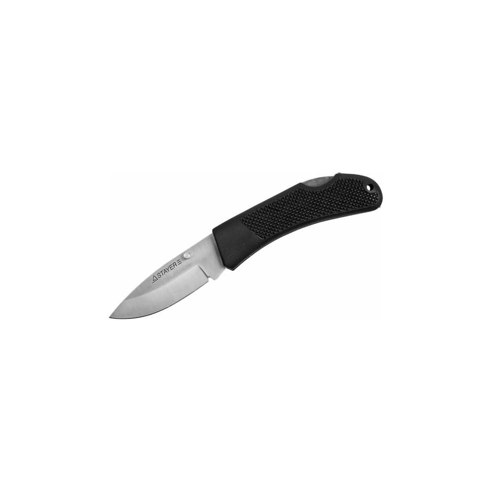 Складной нож с обрезиненной ручкой STAYER средний 47600-1_z01