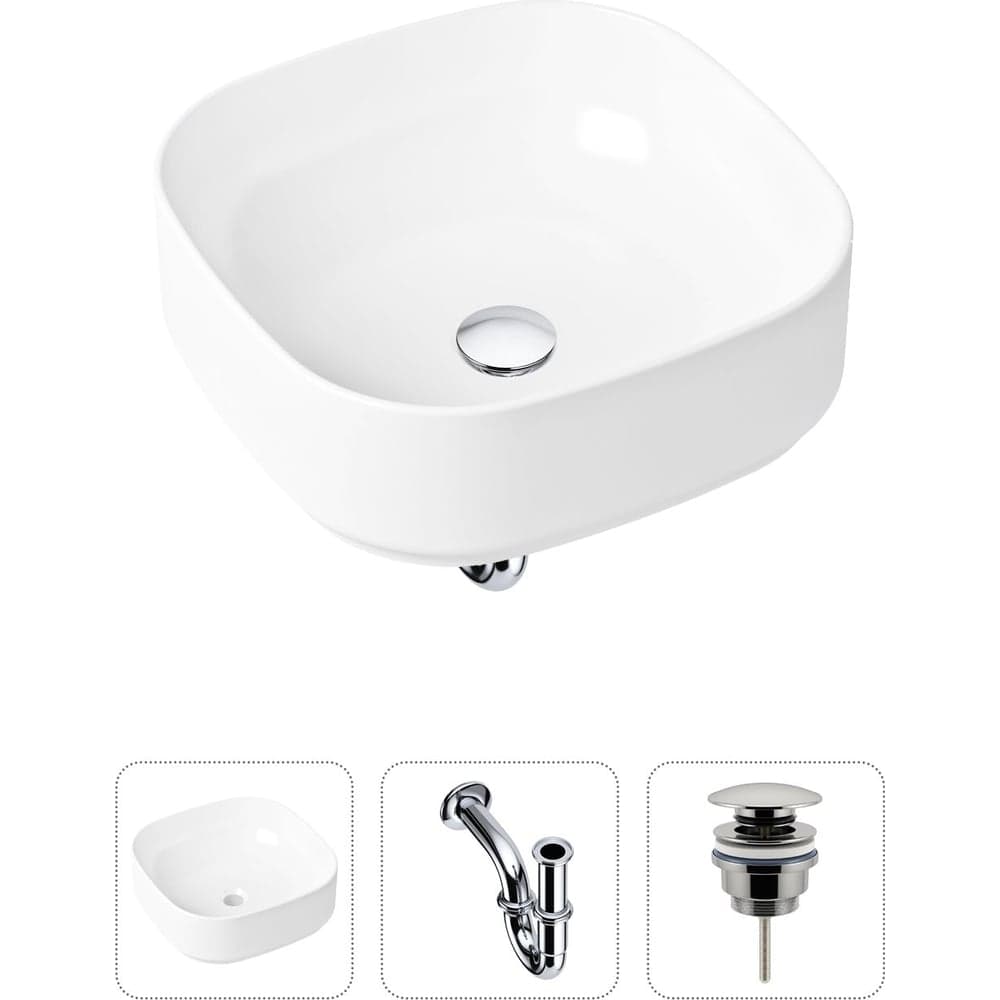 Накладная раковина для ванной Lavinia Boho Bathroom Sink Slim в комплекте 3 в 1 21520218