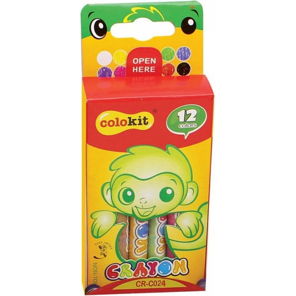 Восковые мелки Flexoffice colokit 12 цветов CR-C024
