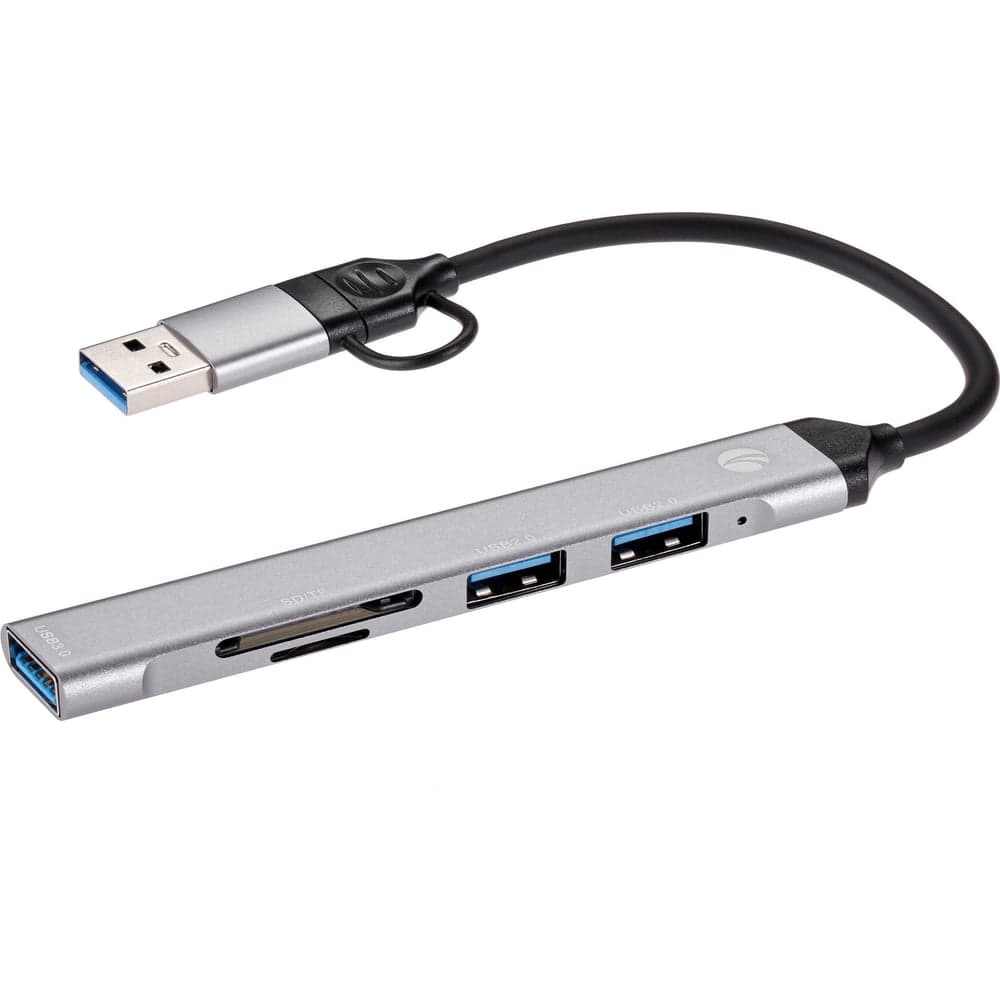 Адаптер VCOM type c или usb 3.0 a - usb 3.0 и 2хusb 2.0 и sd и tf DH297