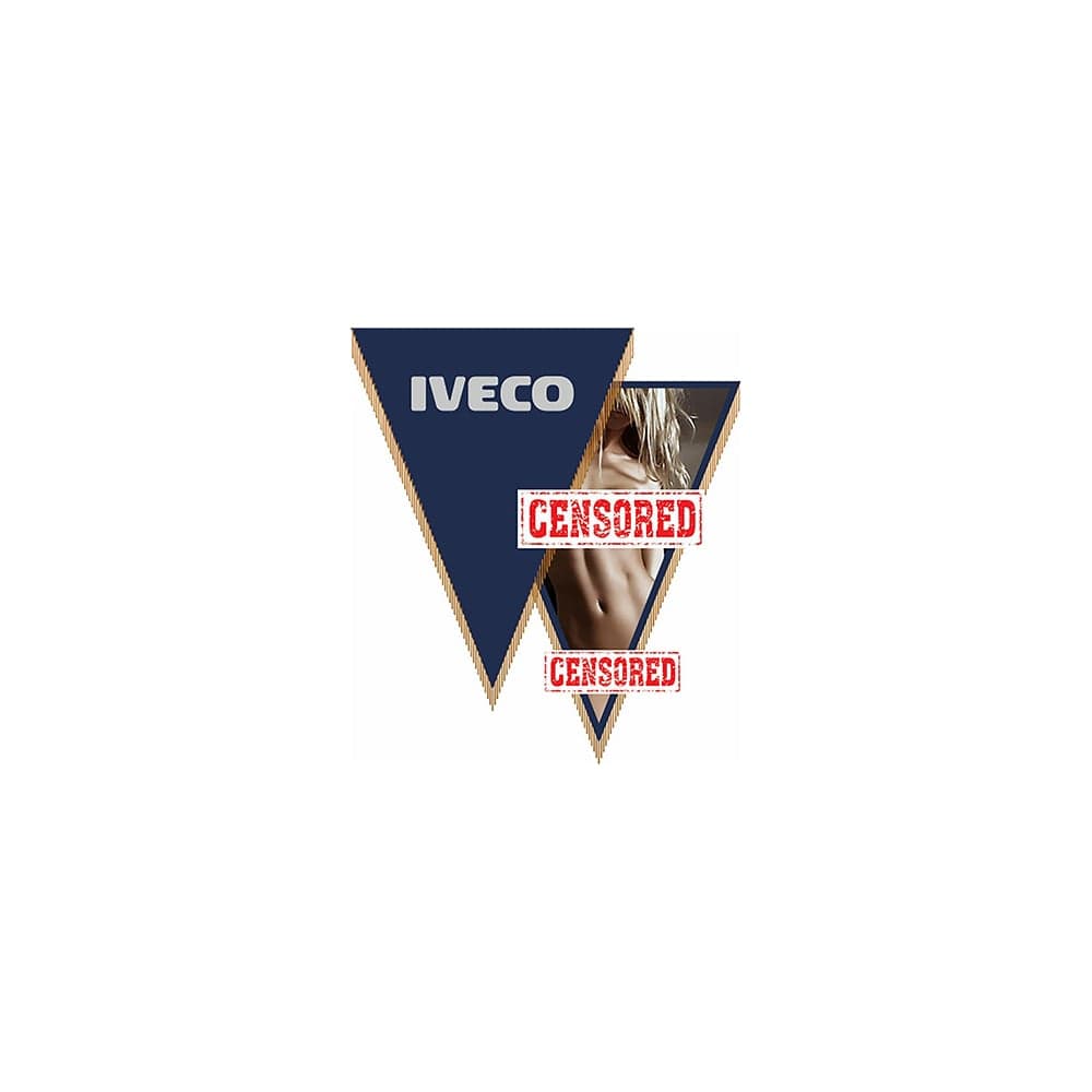 Треугольный вымпел IVECO с девушкой фон синий SKYWAY S05101028