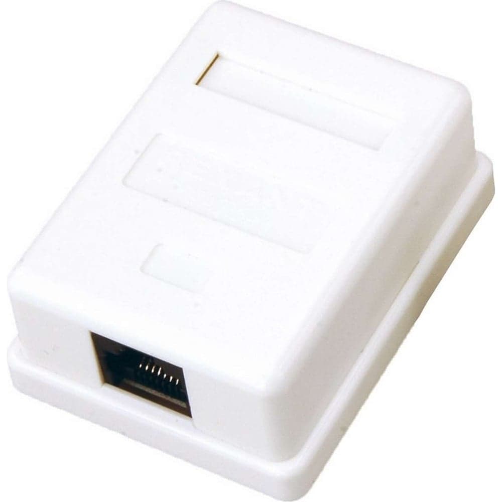 Настенная розетка, 1 порт, cat.5e (класс d), 100мгц, rj45/8p8c Ripo белая 003-500001