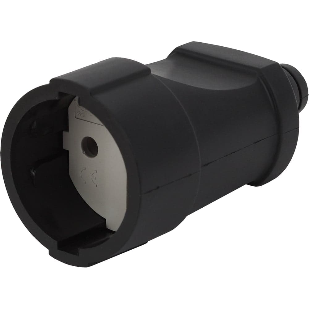 Кабельная розетка ЭРА Rx3-B Rx3 б/з прямая ПВХ 10A черная Б0039684