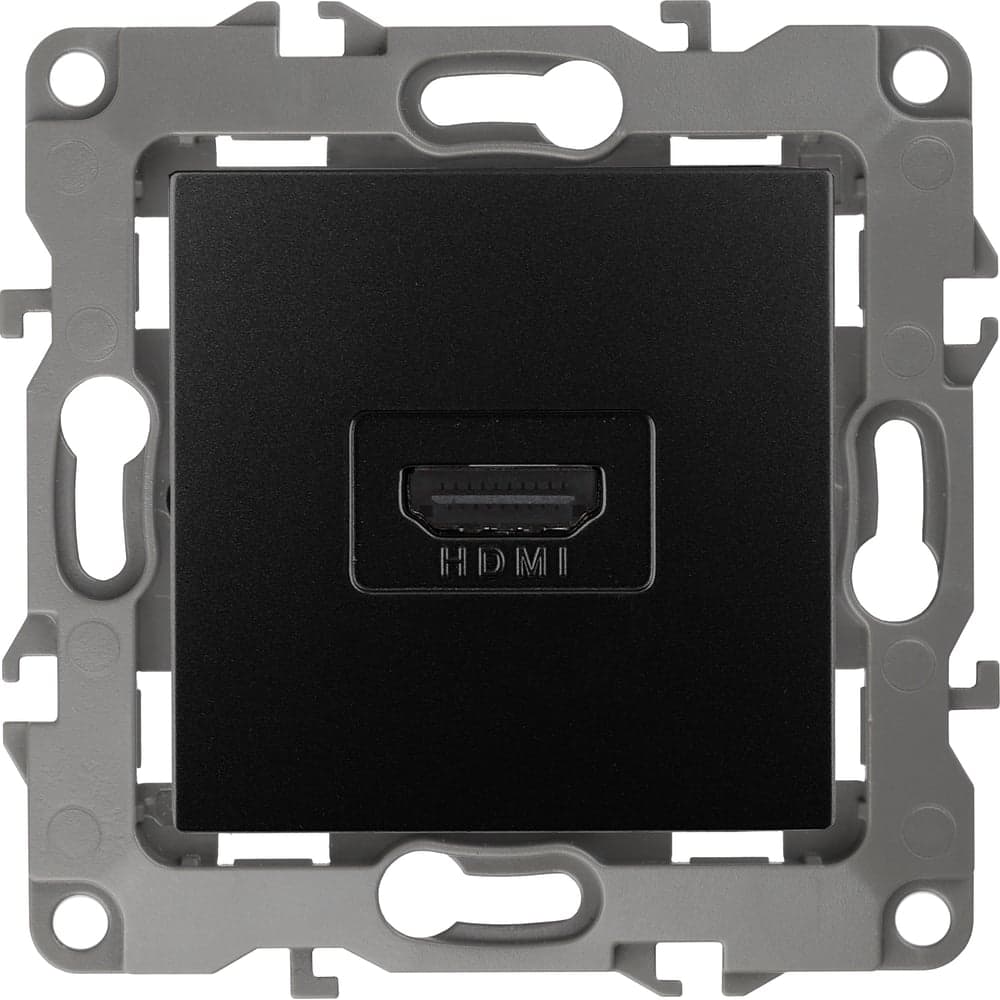 Розетка ЭРА 12-3114-05 HDMI, IP20, 12, антрацит Б0027485