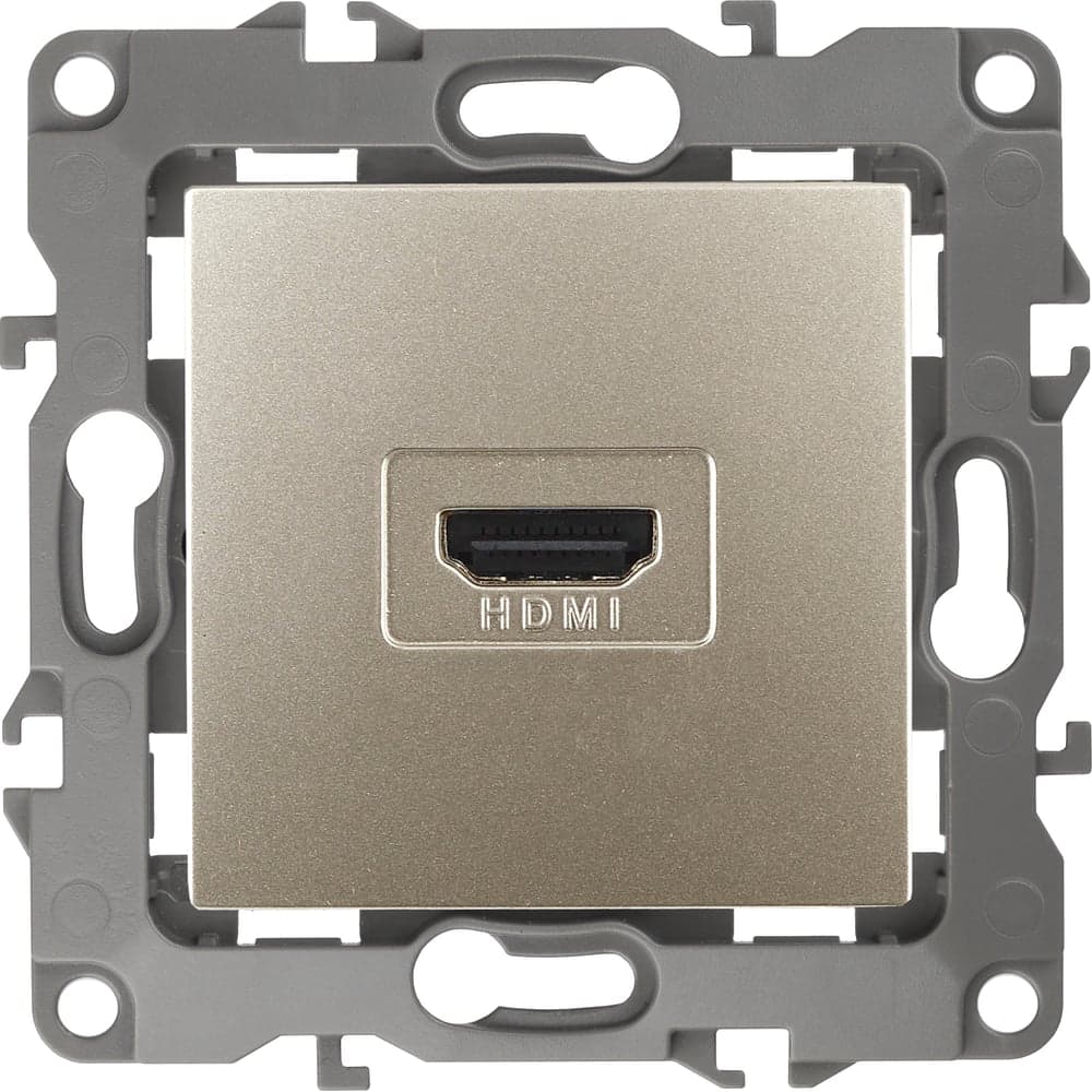 Розетка ЭРА 12-3114-04 HDMI, IP20, 12, шампань Б0027484