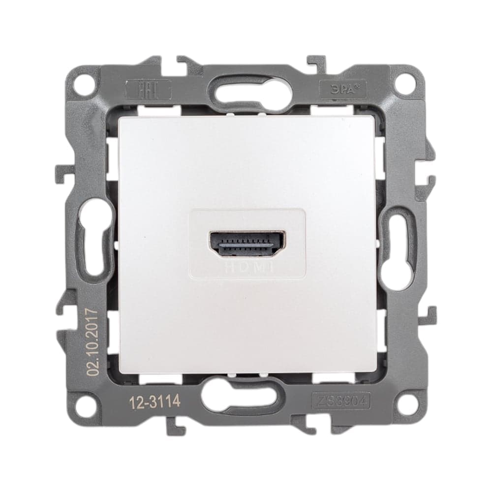 Розетка ЭРА 12-3114-15 HDMI, IP20, 12, перламутр Б0027490