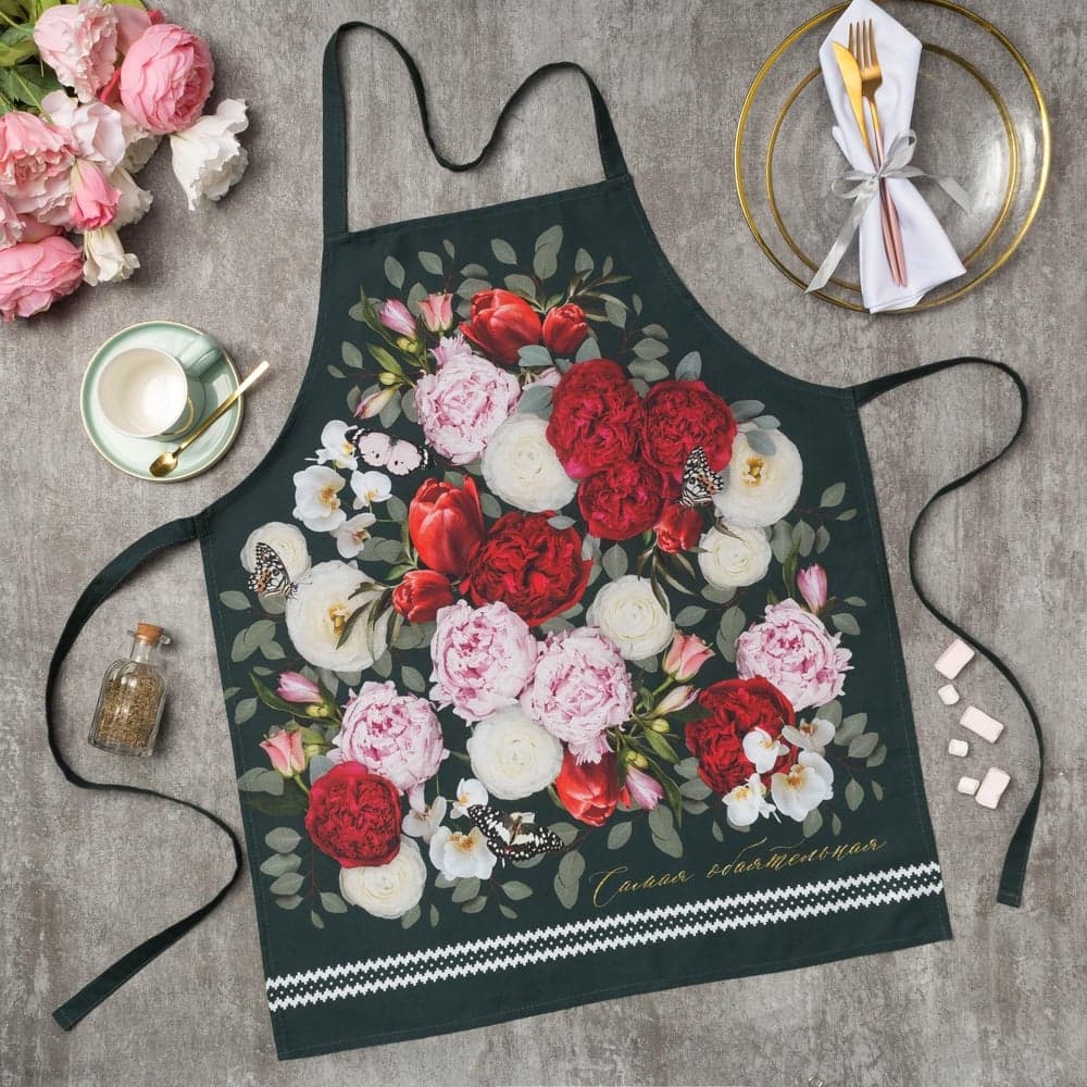 Фартук Этель Flowers 60x70 см, 100% хлопок, саржа 190 г/м2 4645842