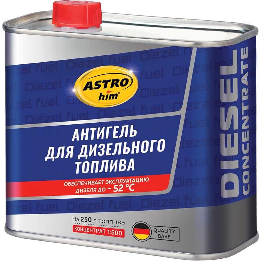 Антигель Astrohim депрессорно-диспергирующая присадка для дизельного топлива на 250 л, жестяная канистра 500 мл арт. AC122