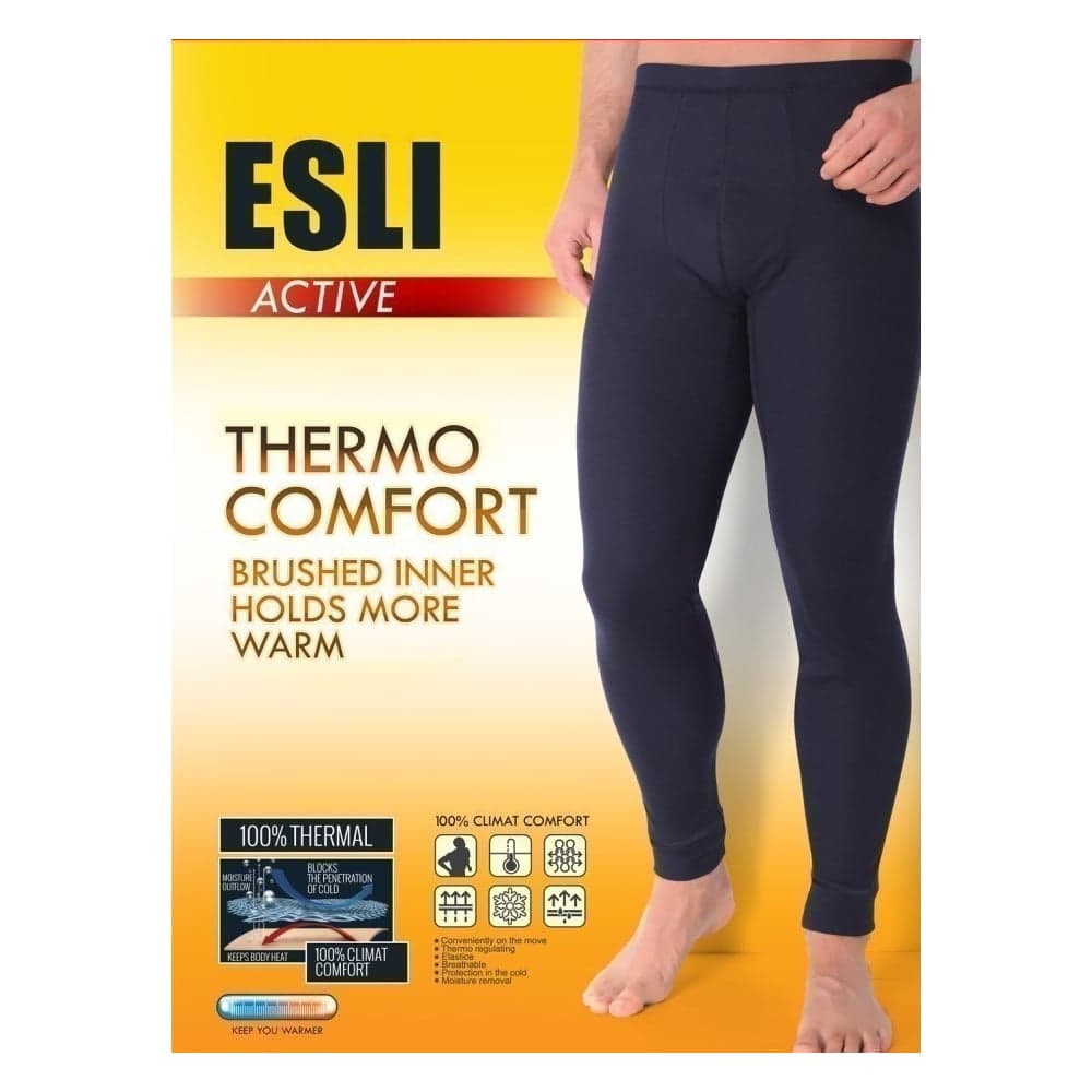 Термобелье мужские термокальсоны ESLI mktd 667 размер 182,188-96/M, черный 1005120010100588