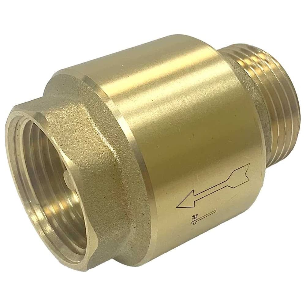 Обратный клапан 1 1/4", латунь, толкатель латунь, поток от НР к ВР UNIPUMP 82462