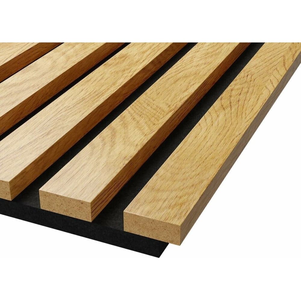 Акустические стеновые панели Cosca Decor 1200x600x19 мм, черный войлок, рейки мдф, цвет - дуб медный, коллекция сканди 00-00074684