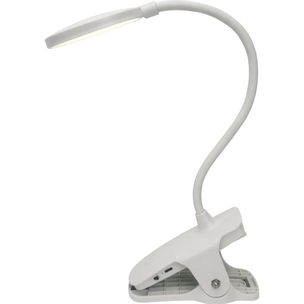 Настольный светодиодный светильник Uniel Ulm-d605 4w/3000-6000k/dim white «прищепка». сенсорный выключатель. диммер. белый. tm UL-00010742