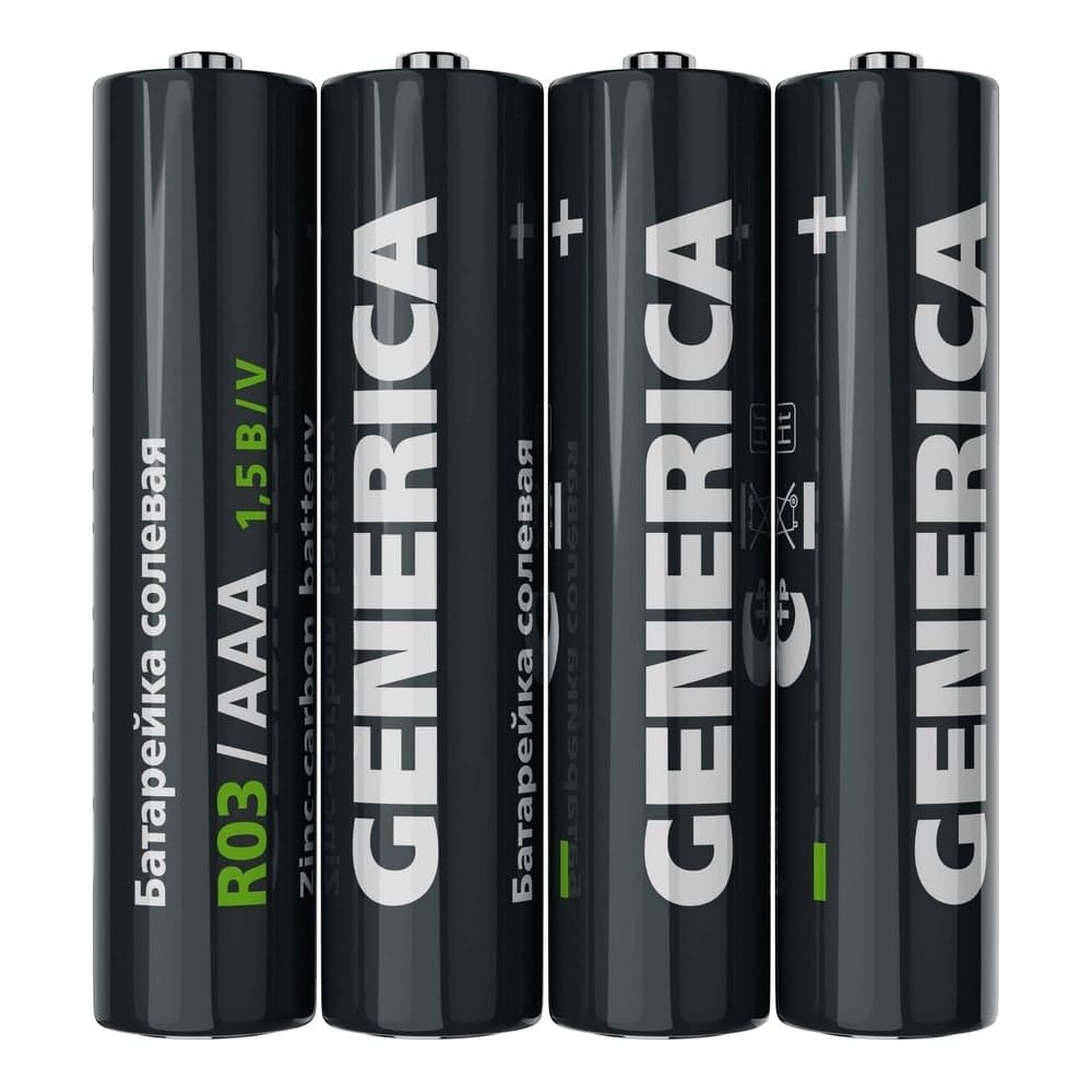 Солевая батарейка GENERICA r03/aaa (4шт/упаковка) ABT-R03-ST-S04-G