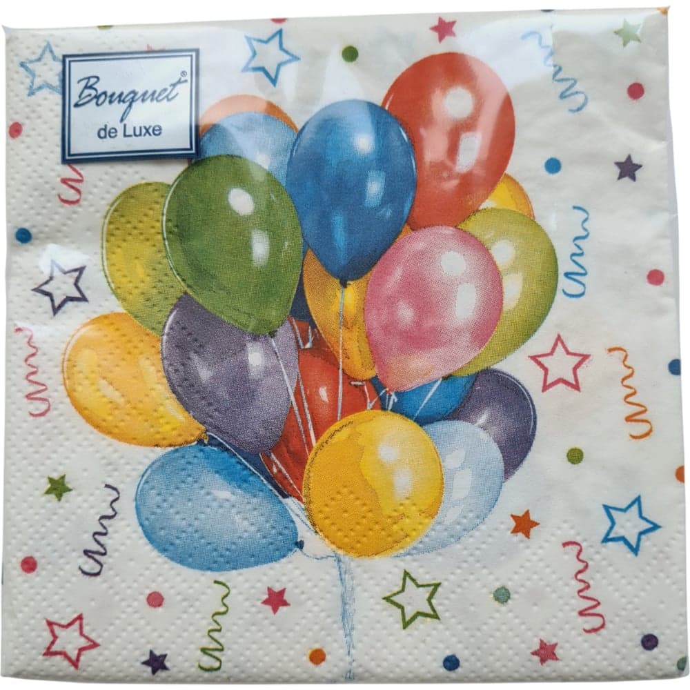Салфетки EUROHOUSE Bouquet de Luxe Веселый праздник, 24x24, 3 слоя, 25 шт. 37093