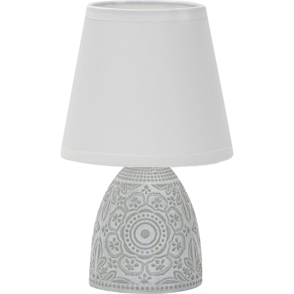 Настольный декоративный светильник Uniel Uml-b301 e14 light grey под лампу е14, 40w. механический выключатель. светло-серый. тм UL-00010751
