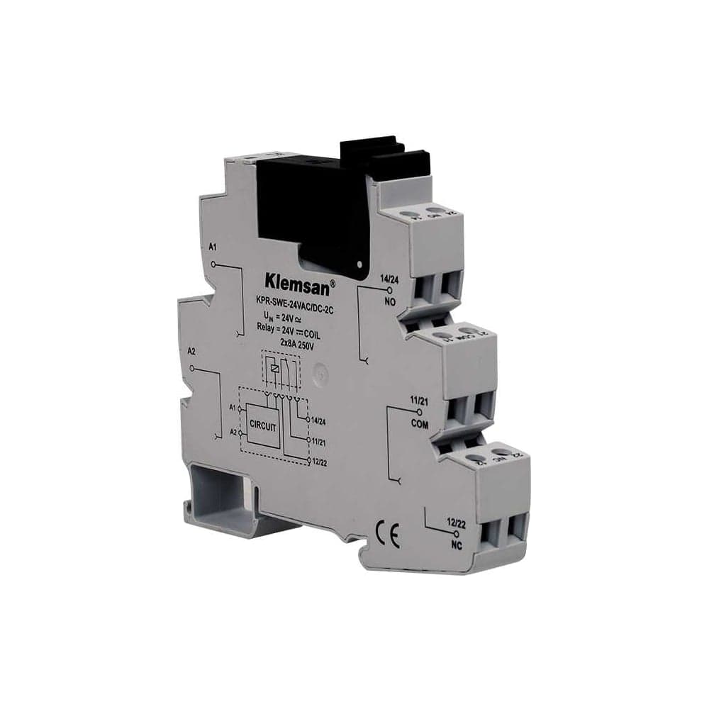 Интерфейсное реле Klemsan KPR-SWF-230VAC-2C; 2x8A 10 шт. 0.0.0.2.272628